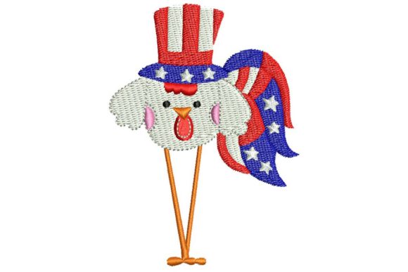 4th July Roosters 02 Embroidery Design Review