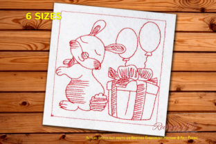 Easter Egg Gift with Bunny Redwork: A Designer's Review