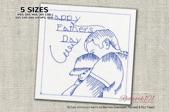 Father Holding Son Embroidery Design Review
