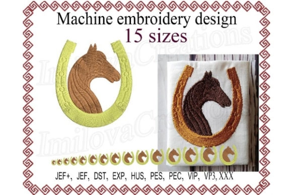 Horse with a Horseshoe Silhouette: A Designer's Take on This Embroidery File