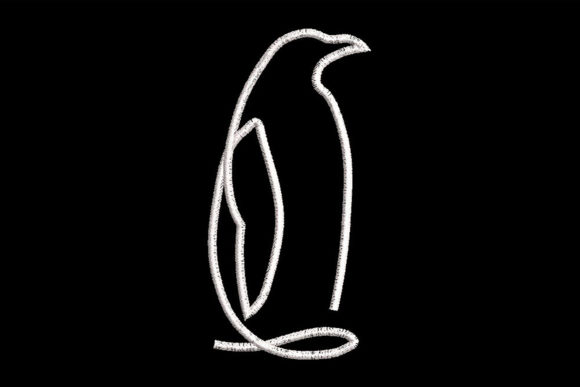 Minimalistic One Line Penguin: Real Embroidery Review