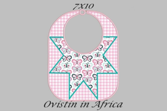 Pink Star Adorable Baby Bib Small