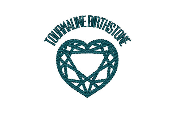 Tourmaline Birthstone Faceted Heart: An Embroidery Review